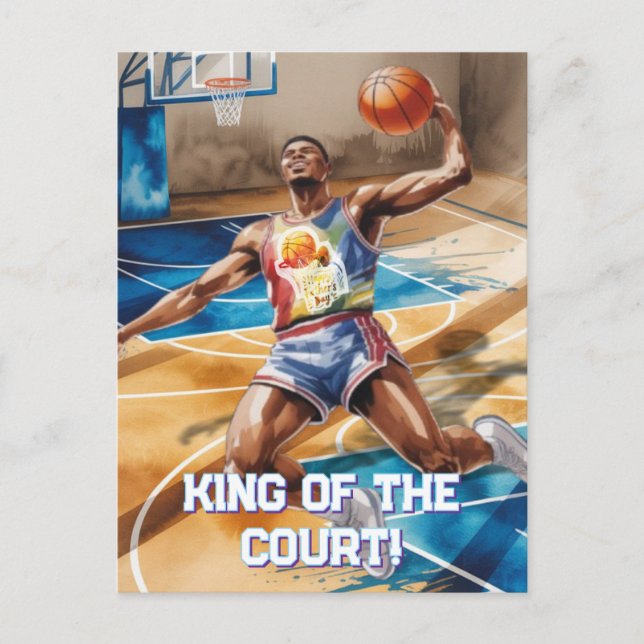King of the court! holiday postcard (Front)