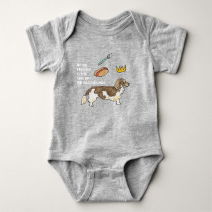 king of the dachshunds big brother baby bodysuit