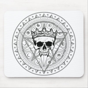 King of the Dead: Dark Royal Vampire Sigil White Mouse Mat