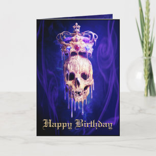 King of the Dead Melting Golden Skull Custom Card