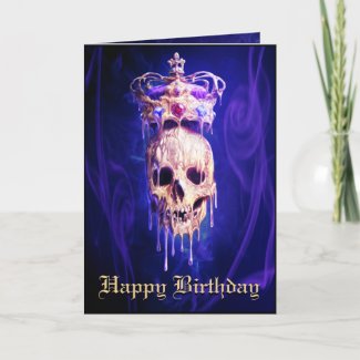 King of the Dead Melting Golden Skull Custom