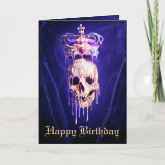 King of the Dead Melting Golden Skull Custom Card