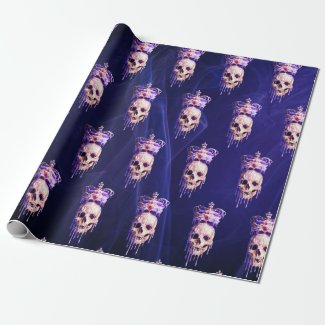 King of the Dead Melting Golden Skull Purple