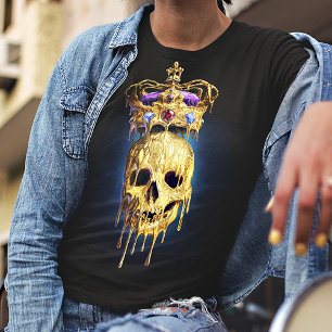 King of the Dead Melting Golden Skull T-Shirt