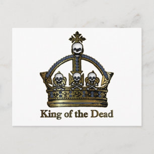 King of the Dead Skull Crown Postcard