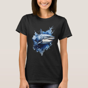 King of the Deep, Shark in Blue Water T-Shirt