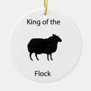 King of the flock ceramic tree decoration