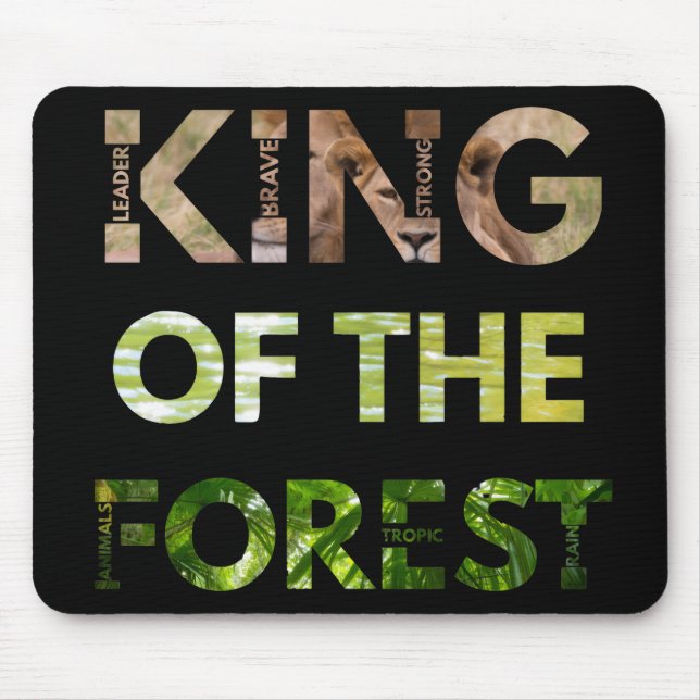 King of the Forest  Mouse Mat (Front)