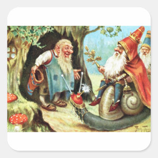 King of the Gnomes Square Sticker