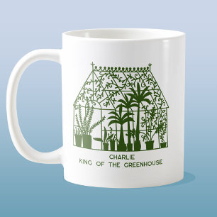 King of the Greenhouse Personalised Gardening Coffee Mug