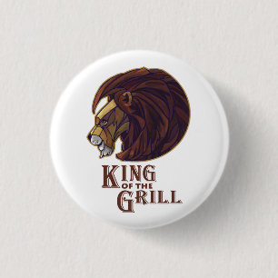 King of the Grill 3 Cm Round Badge