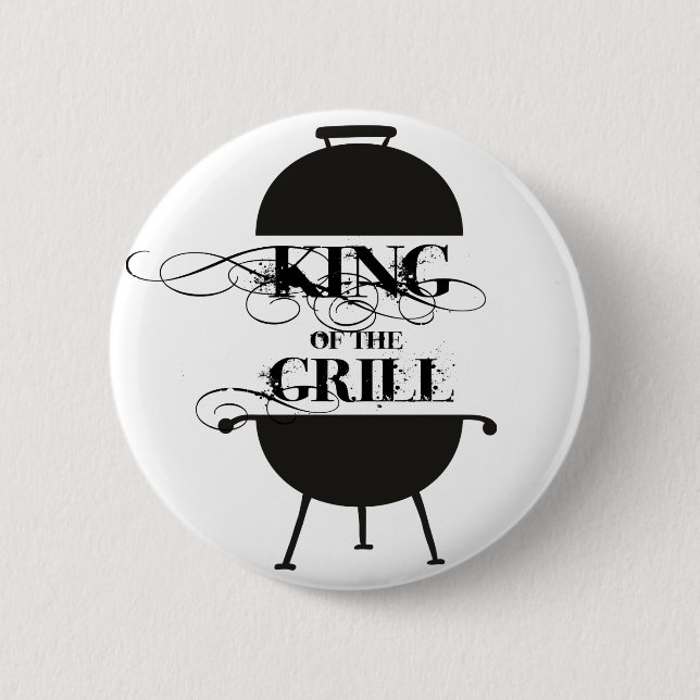 King Of The Grill 6 Cm Round Badge (Front)
