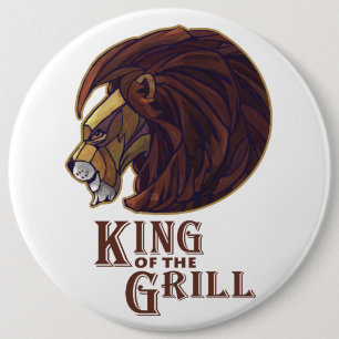 King of the Grill 6 Cm Round Badge