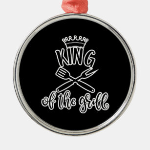 King Of The Grill. Barbecue Party Design Idea Metal Tree Decoration