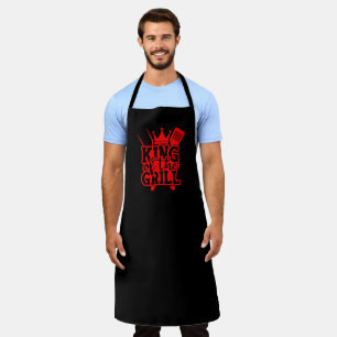 King Of The Grill BBQ Quote Red/Black Apron