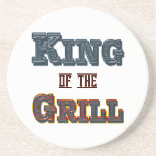 King of the Grill BBQ Saying Coaster
