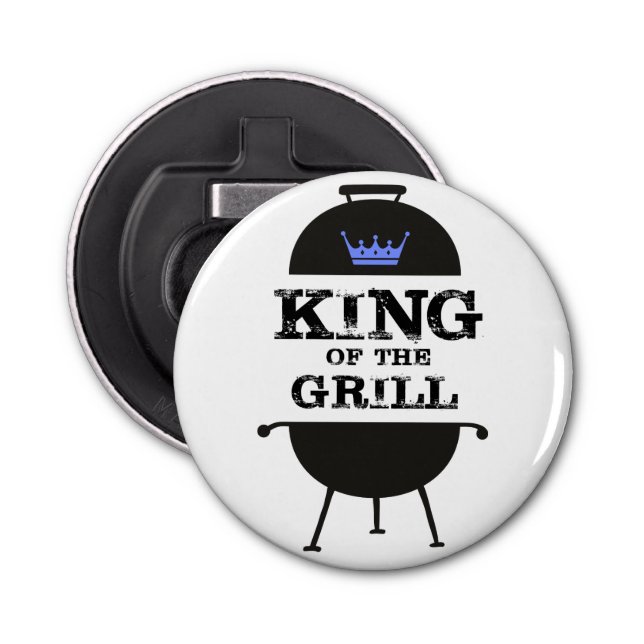 King Of The Grill, Black Blue Crown Bottle Opener (Front)