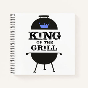 King Of The Grill, Black Blue Crown Notebook