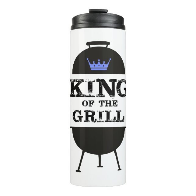 King Of The Grill, Black Blue Crown Thermal Tumbler (Front)