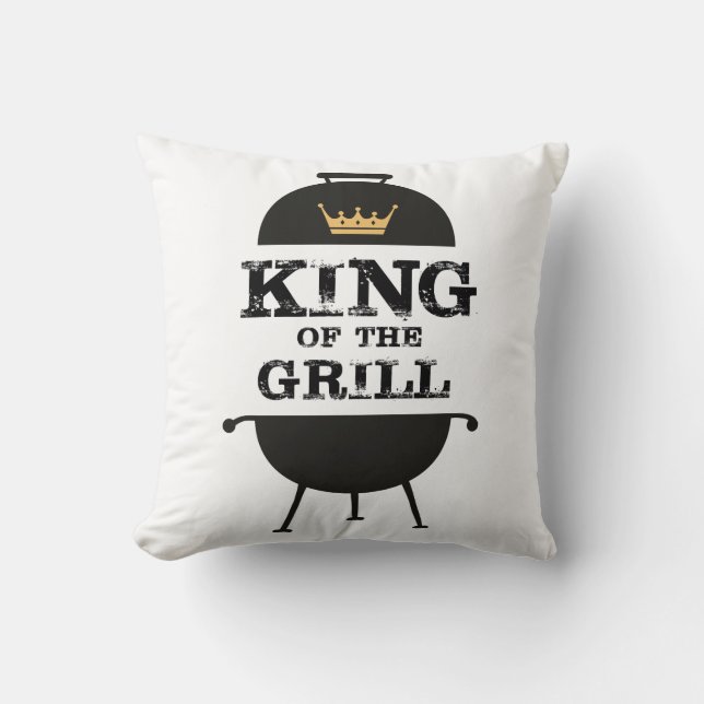 King Of The Grill, Black Gold Crown Cushion (Front)