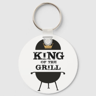 King Of The Grill, Black Gold Crown Key Ring