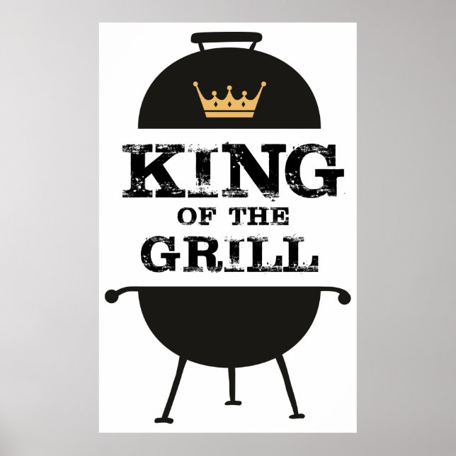 King Of The Grill, Black Gold Crown Poster (Front)