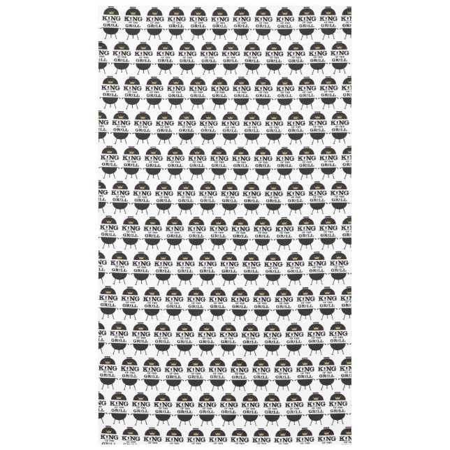 King Of The Grill, Black Gold Crown Tablecloth (Front)
