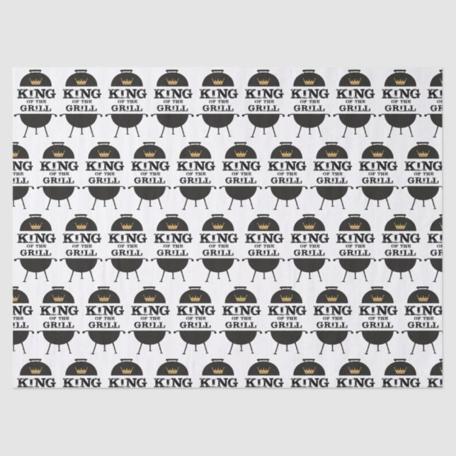 King Of The Grill, Black Gold Crown Tissue Paper (Front)