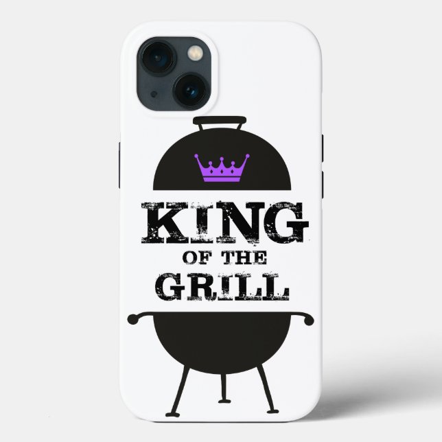 King Of The Grill, Black Purple Crown Case-Mate iPhone Case (Back)
