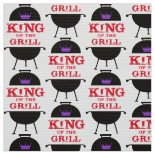 King Of The Grill, Black Purple Crown Red Fabric