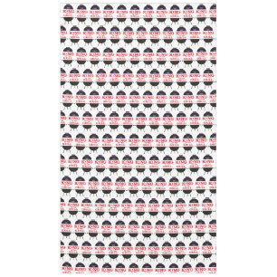 King Of The Grill, Black Purple Crown Red Tablecloth