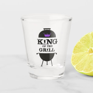 King Of The Grill, Black Purple Crown Shot Glass