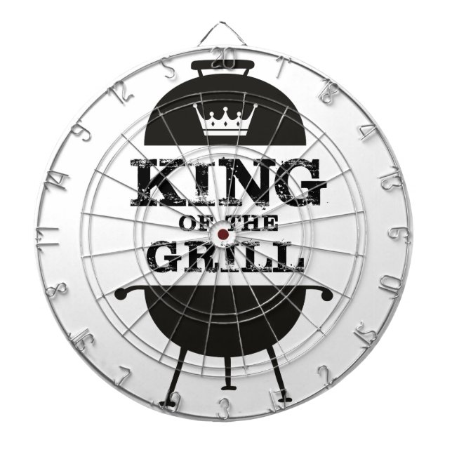 King Of The Grill, Black White Crown Dartboard (Front)