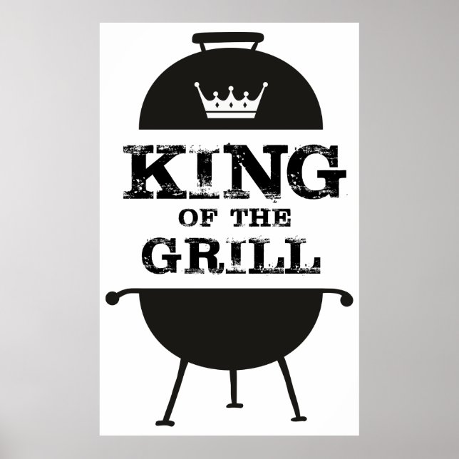 King Of The Grill, Black White Crown Poster (Front)