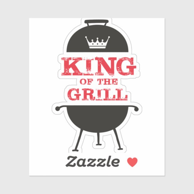 King Of The Grill, Black White Crown Red (Sheet)