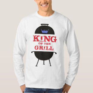 King Of The Grill, Blue Crown Red T-Shirt