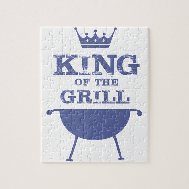King Of The Grill, Blue Jigsaw Puzzle (Vertical)