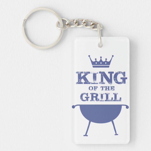 King Of The Grill, Blue Key Ring (Front)