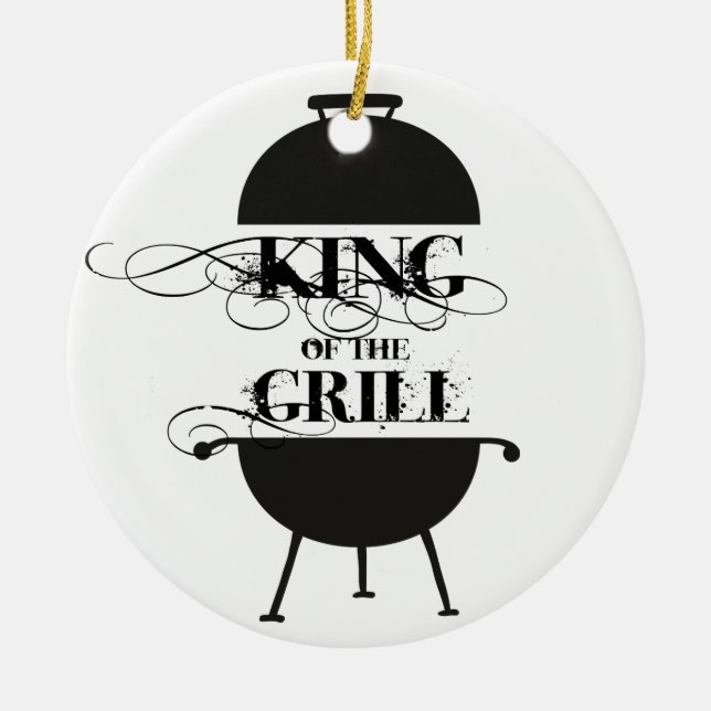 King Of The Grill Ceramic Tree Decoration (Front)