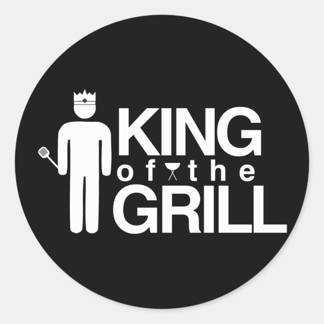King of the Grill Classic Round Sticker (Front)