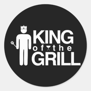 King of the Grill Classic Round Sticker