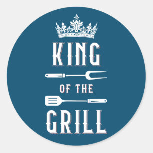 King of the Grill Classic Round Sticker