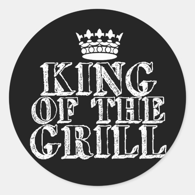 King of the Grill Classic Round Sticker (Front)