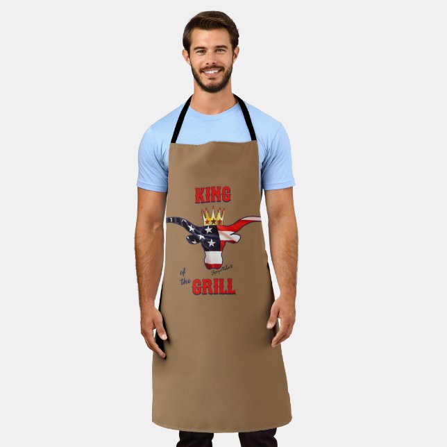 King Of The Grill - Comical Steer Apron (Worn)