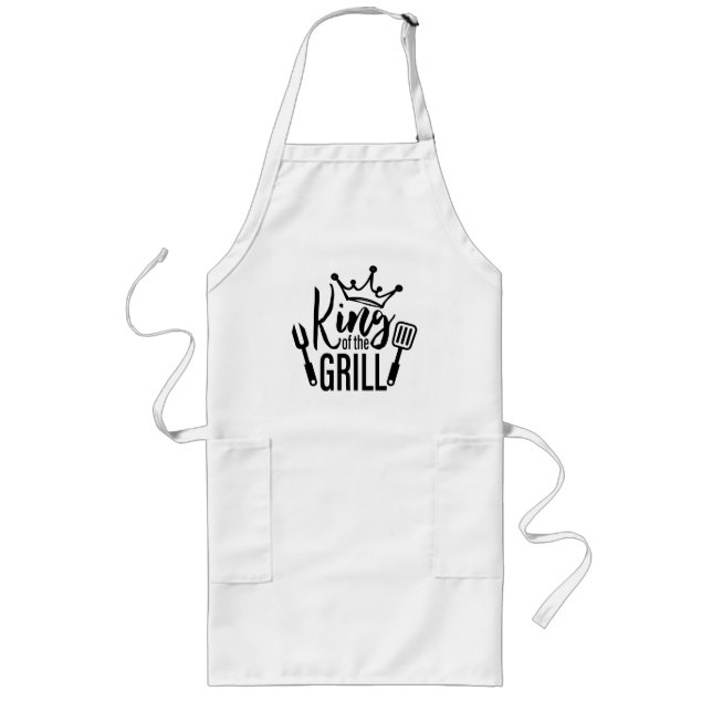 King of the Grill (costomizable) Long Apron (Front)