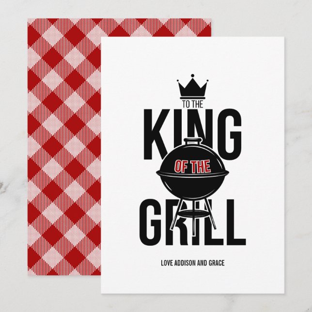 King Of The Grill Father's Day Birthday Card (Front/Back)