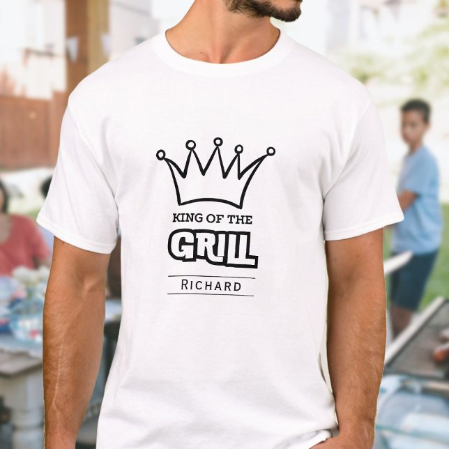 King of the Grill, funny monogrammed BBQ crown  T-Shirt (Creator Uploaded)