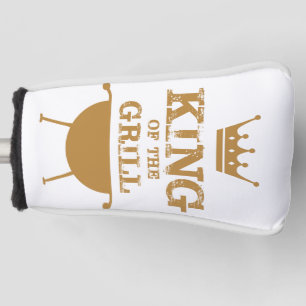 King Of The Grill, Gold Golf Head Cover