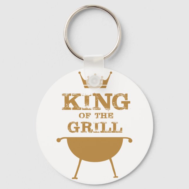 King Of The Grill, Gold Key Ring (Front)