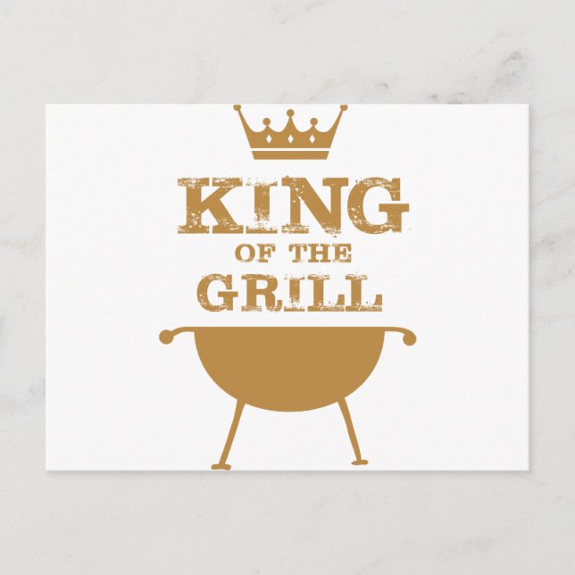 King Of The Grill, Gold Postcard (Front)